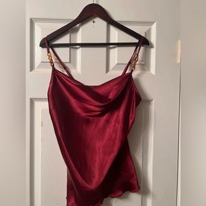 Scoop spaghetti strap blouse